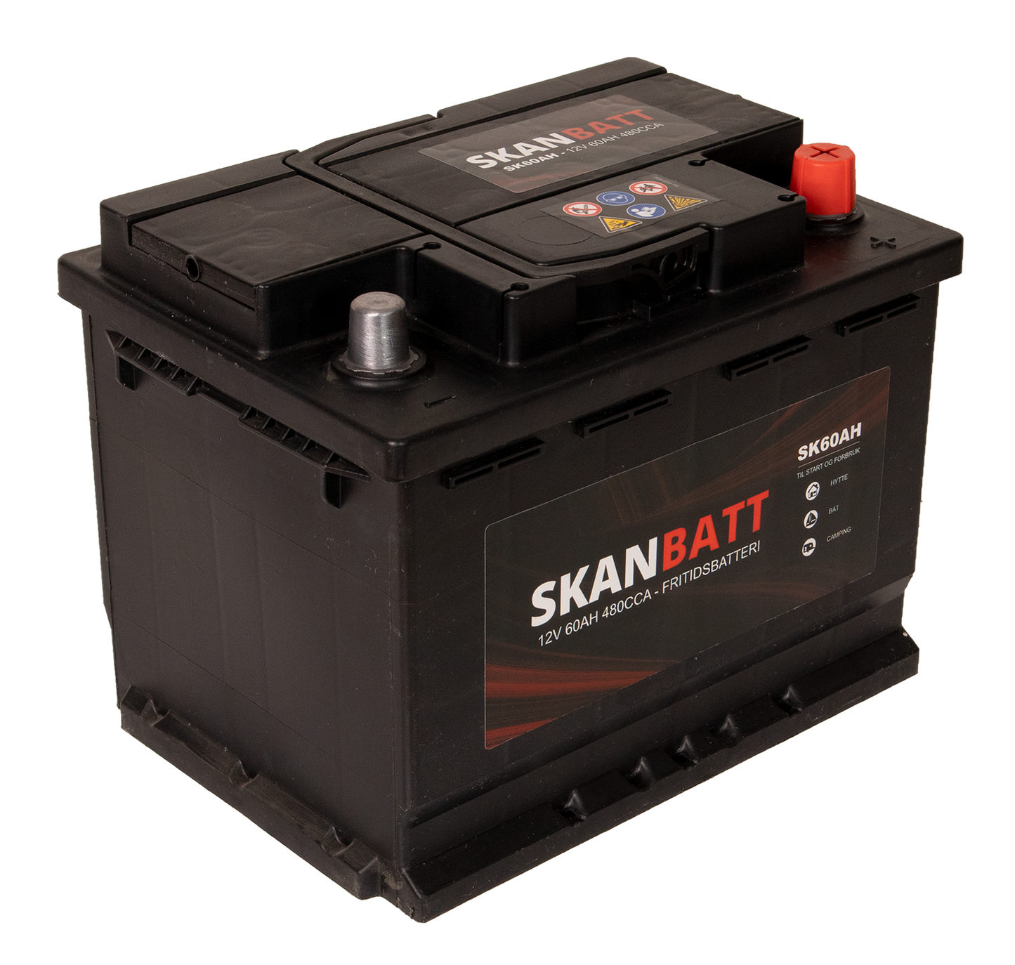 Skanbatt Fritidsbatteri 12V 60Ah 480Cca +Høyre shown in product view