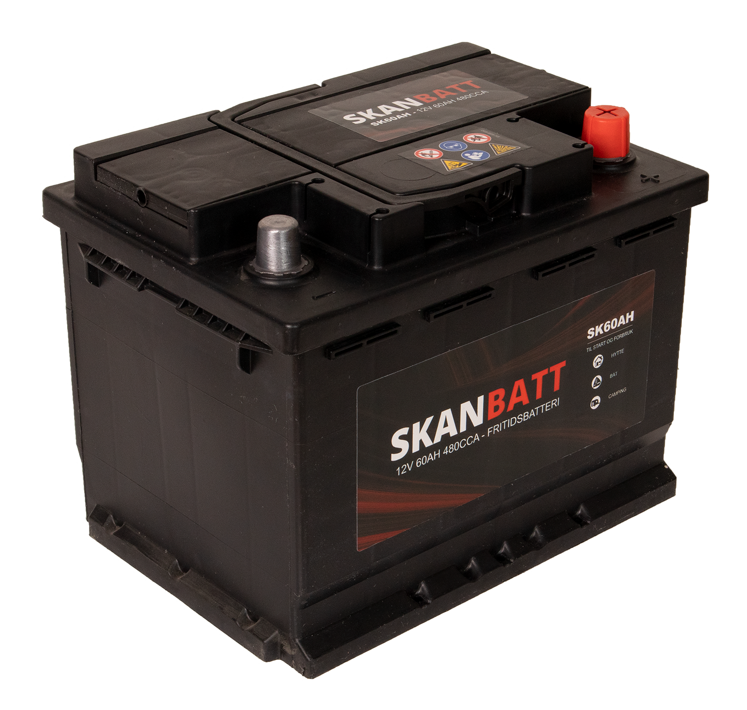 Skanbatt Fritidsbatteri 12V 60Ah 480Cca +Høyre shown in product view