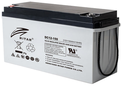Ritar Agm Deep Cycle Batteri 12V 150Ah C10 +Venstre shown in product view