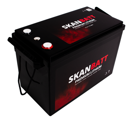SKANBATT Premium Lithium - 12V 325Ah 200A BMS - Bluetooth - Heat - 345x190x245mm - 8 Års garanti