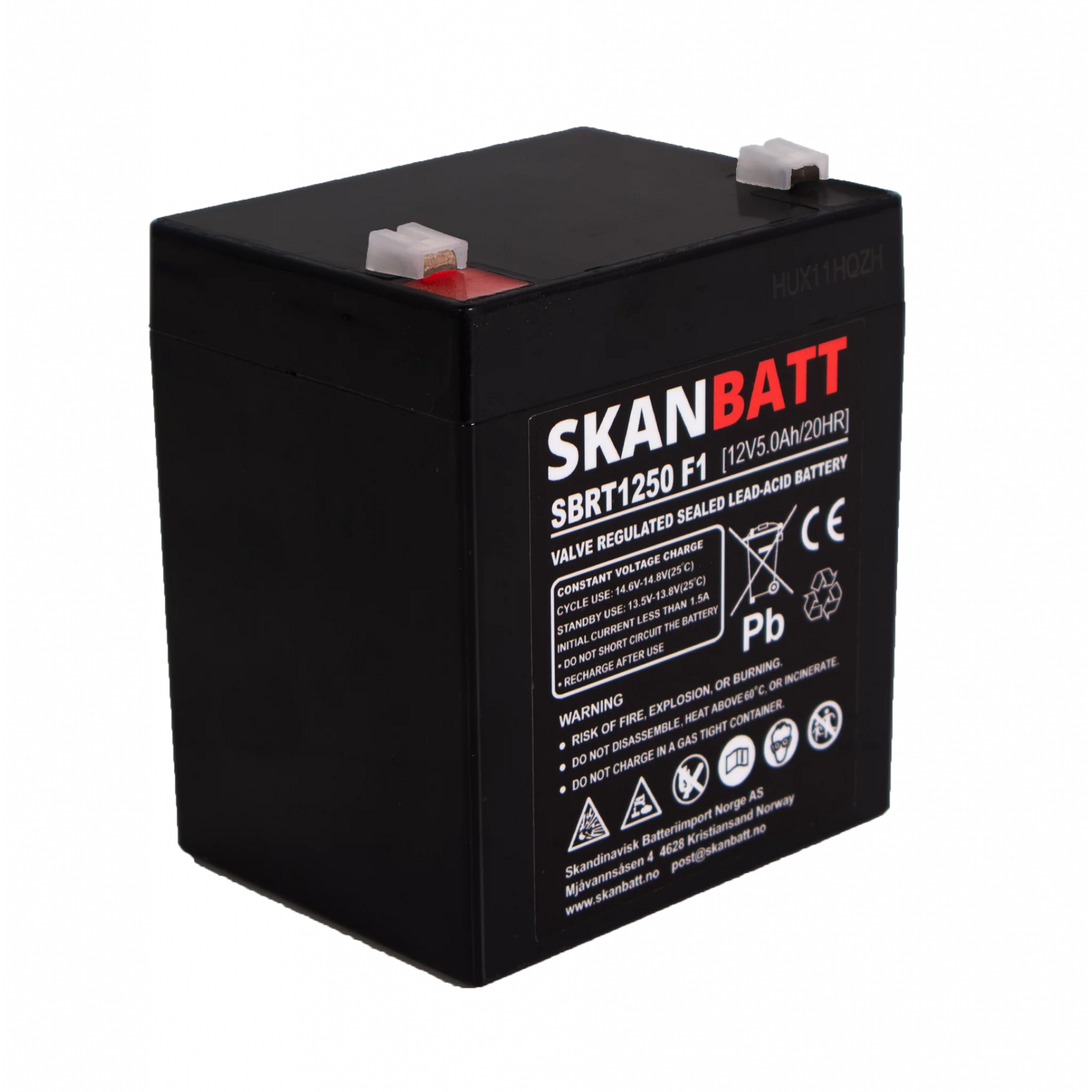 RITAR AGM Batteri 12V 5AH (90x70x101mm) F1