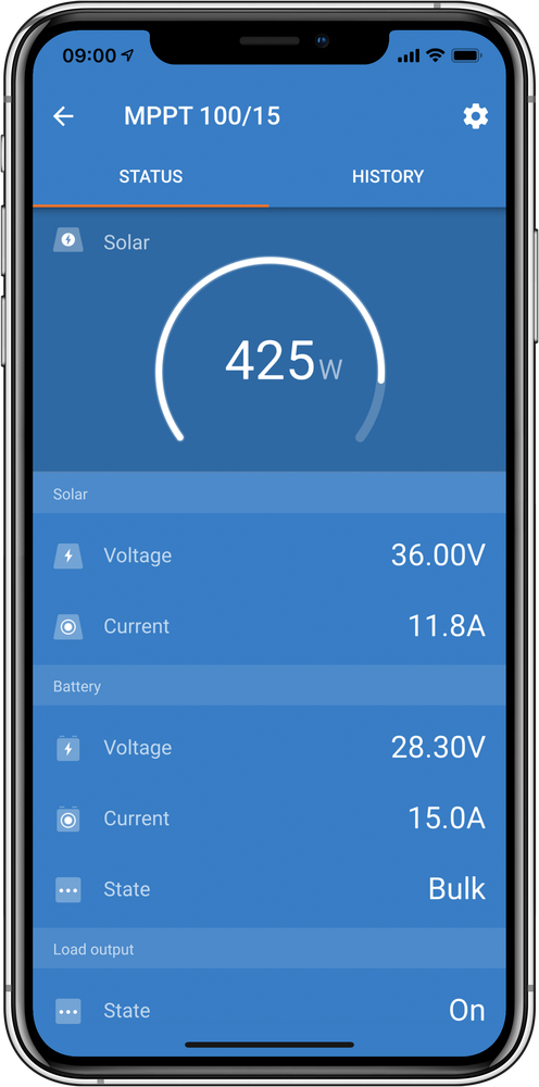 Victron Smartsolar Mppt 75/10 shown in angle view
