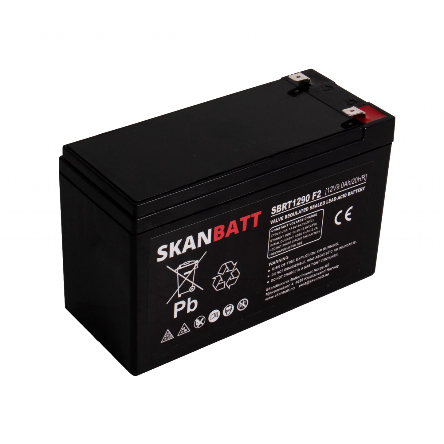 RITAR AGM Batteri 12V 9AH (151x65x94mm) F2