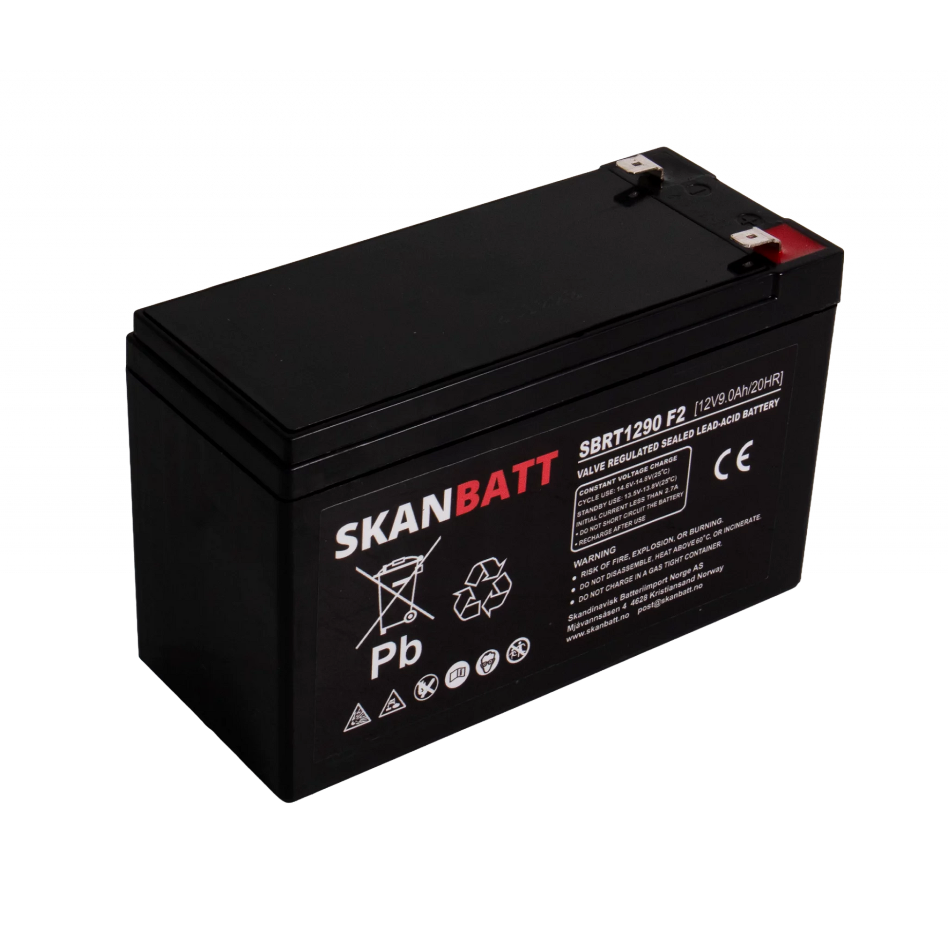 RITAR AGM Batteri 12V 9AH (151x65x94mm) F2
