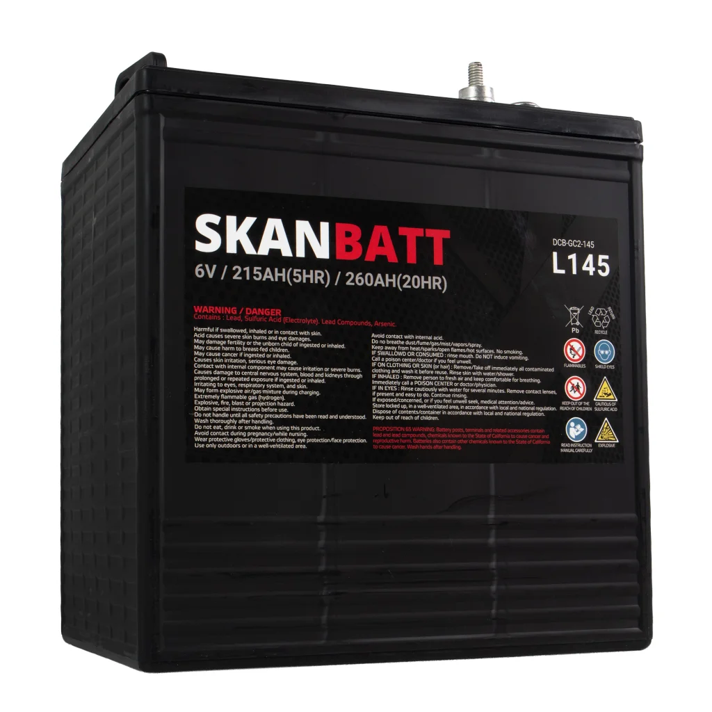 SKANBATT L145 Deep Cycle Batteri 6V 260Ah (264x181x276mm)