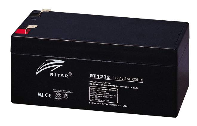 Ritar Agm Batteri 12V 3,2Ah F1 shown in product view