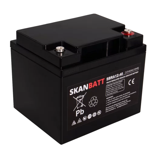 RITAR AGM Deep Cycle Batteri 12V 40Ah (198x166x171mm) +höger