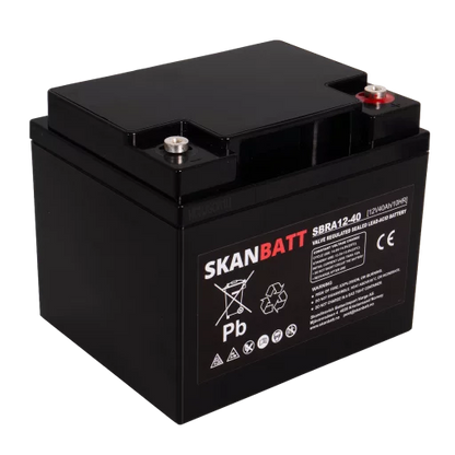 RITAR AGM Deep Cycle Batteri 12V 40Ah (198x166x171mm) +höger
