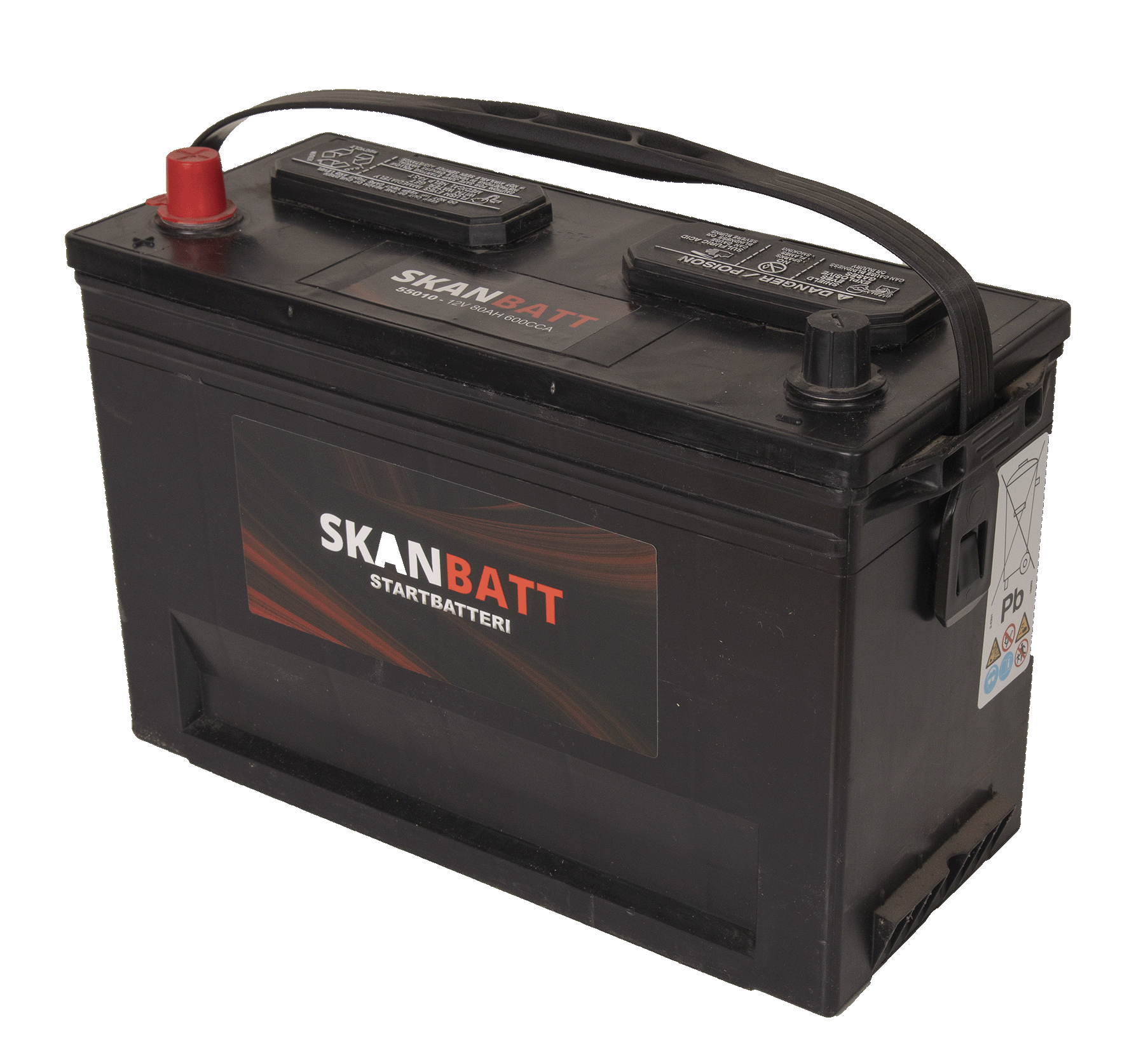 Skanbatt Mf50-600 Startbatteri 12V 80Ah 600Cca +Venstre shown in product view image 2