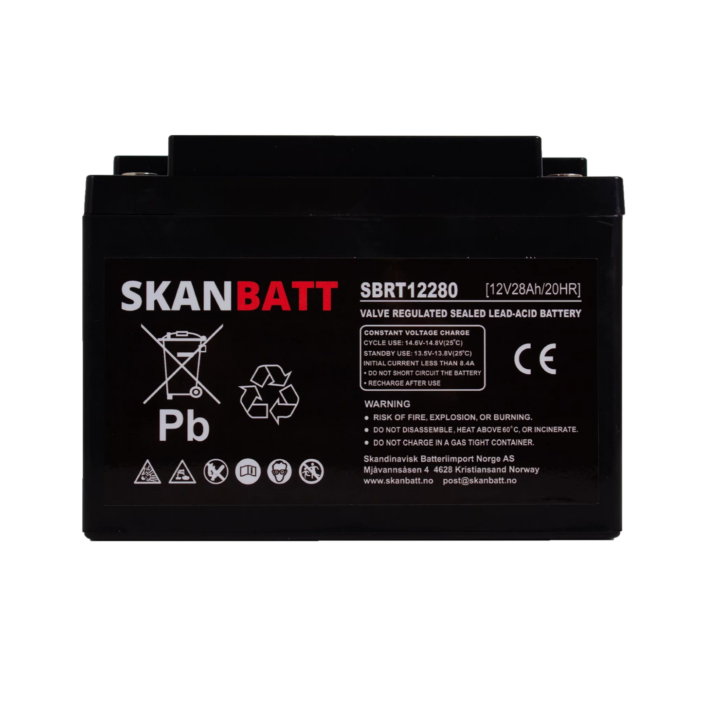 RITAR AGM Batteri 12V 28AH (166x175x125mm) M5