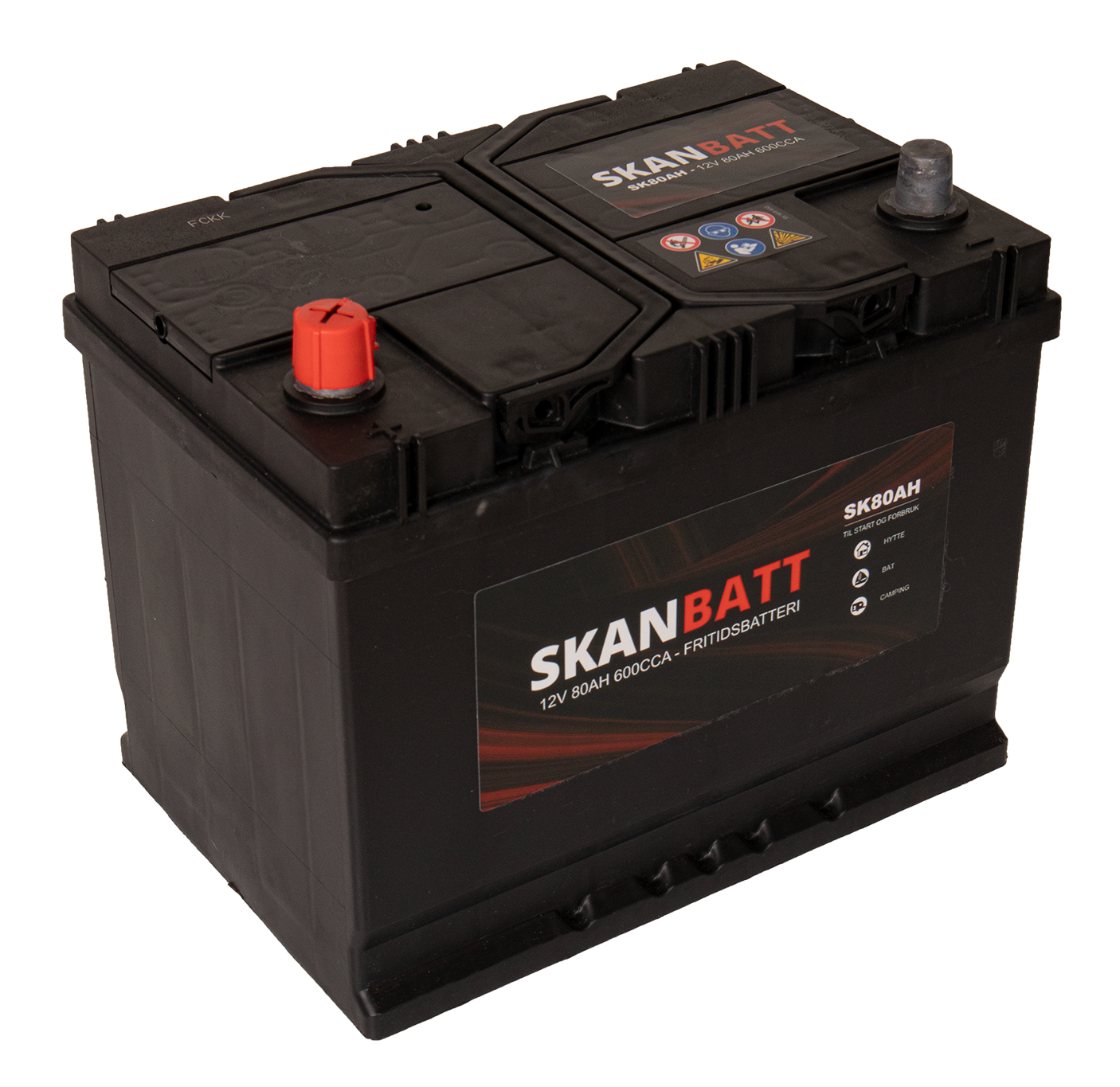 Skanbatt Fritidsbatteri 12V 80Ah 600Cca +Venstre shown in product view