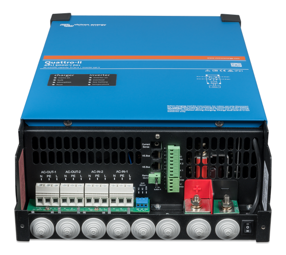 Victron Quattro-Ii 48/5000/70-50/50 Kombinert Batterilader Og Inverter shown in product view image 2
