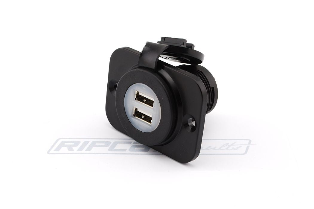 Usb Uttak - Dobbel - For Innfelling - M/Deksel (1251120) shown in product view