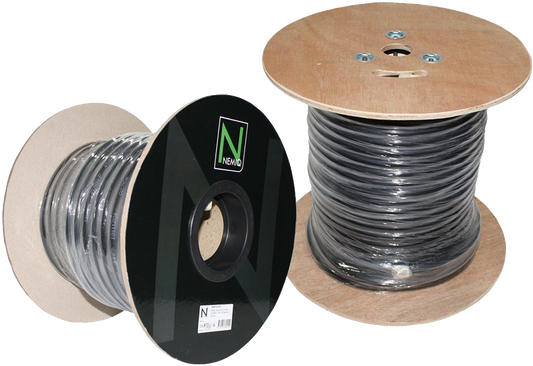 Batterikabel förtennad 10mm2 25m rulle - Svart