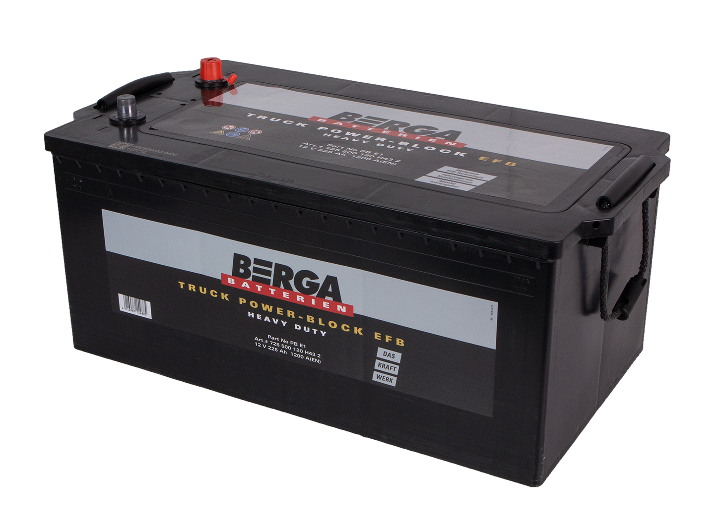 Berga Truck Pb Efb 12V 225Ah 1200Cca shown in detail view