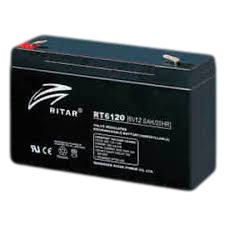 Ritar Agm Batteri 6V 12Ah F1 (Sla 12-6 ) shown in product view