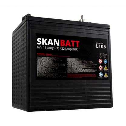 SKANBATT L105 Deep Cycle Batteri 6V 225Ah (264x181x276mm)