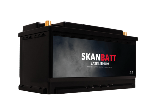 SKANBATT Base Lithium - 12V 172Ah 150A BMS - Bluetooth - Heat - 355x175x190mm - 3 Års garanti - Husbil