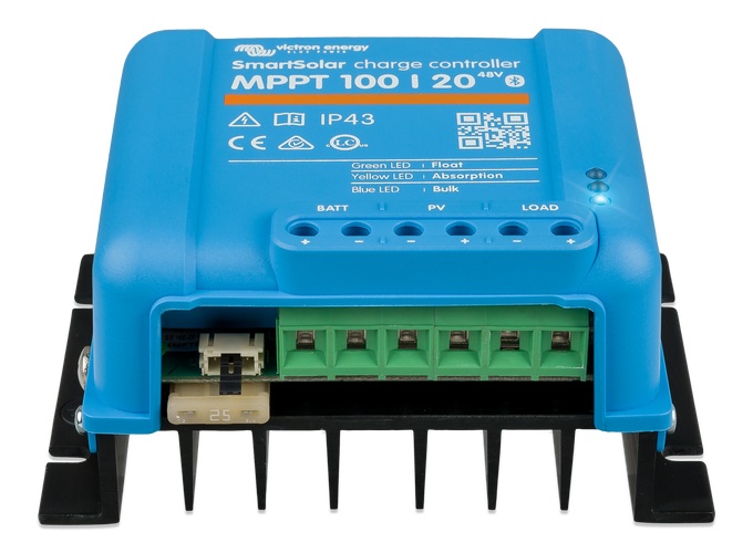 Victron Smartsolar Mppt 100/20 12-48V shown in detail view