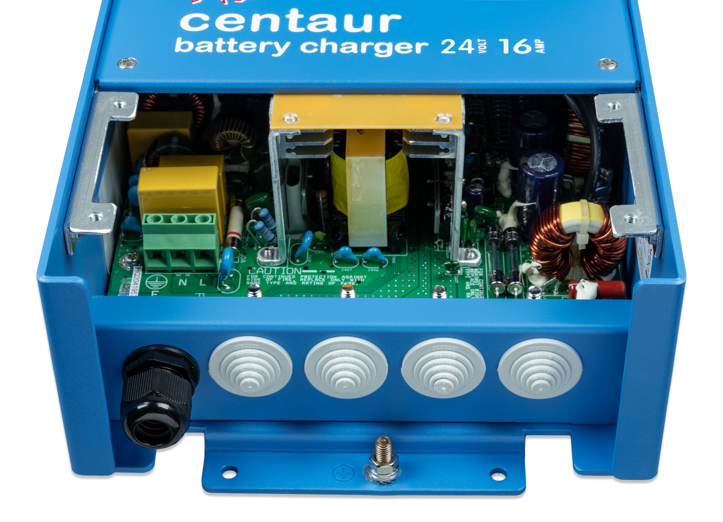 Victron Centaur Batterilader 24V 16A 3-Kanaler shown in angle view
