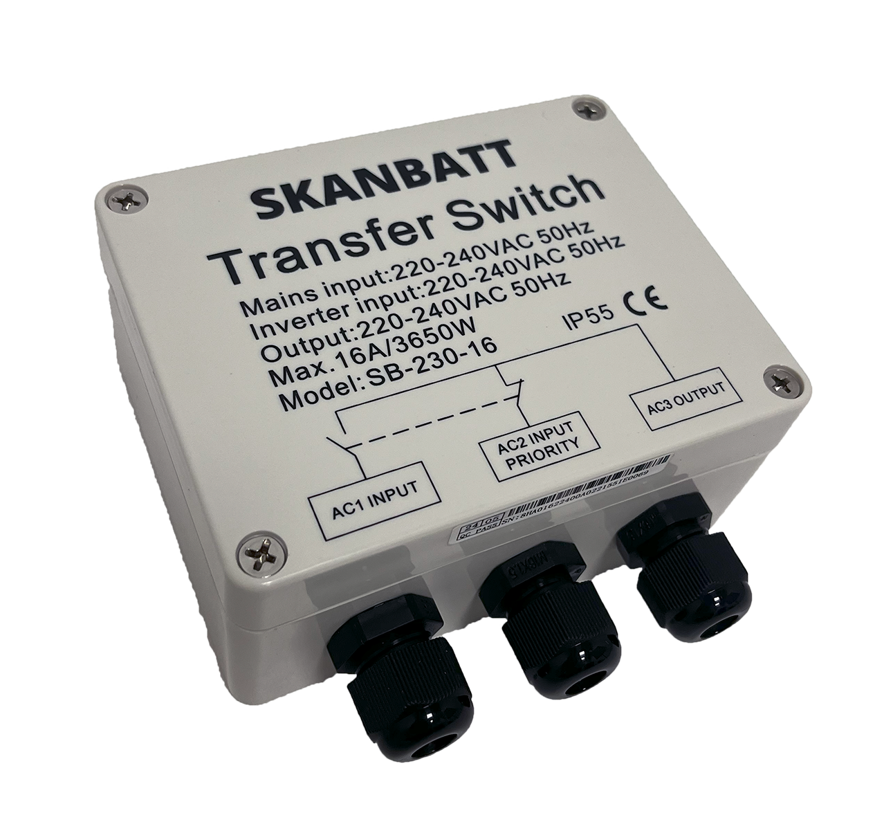 Skanbatt Transfer Switch 3600Va Us-16 shown in product view