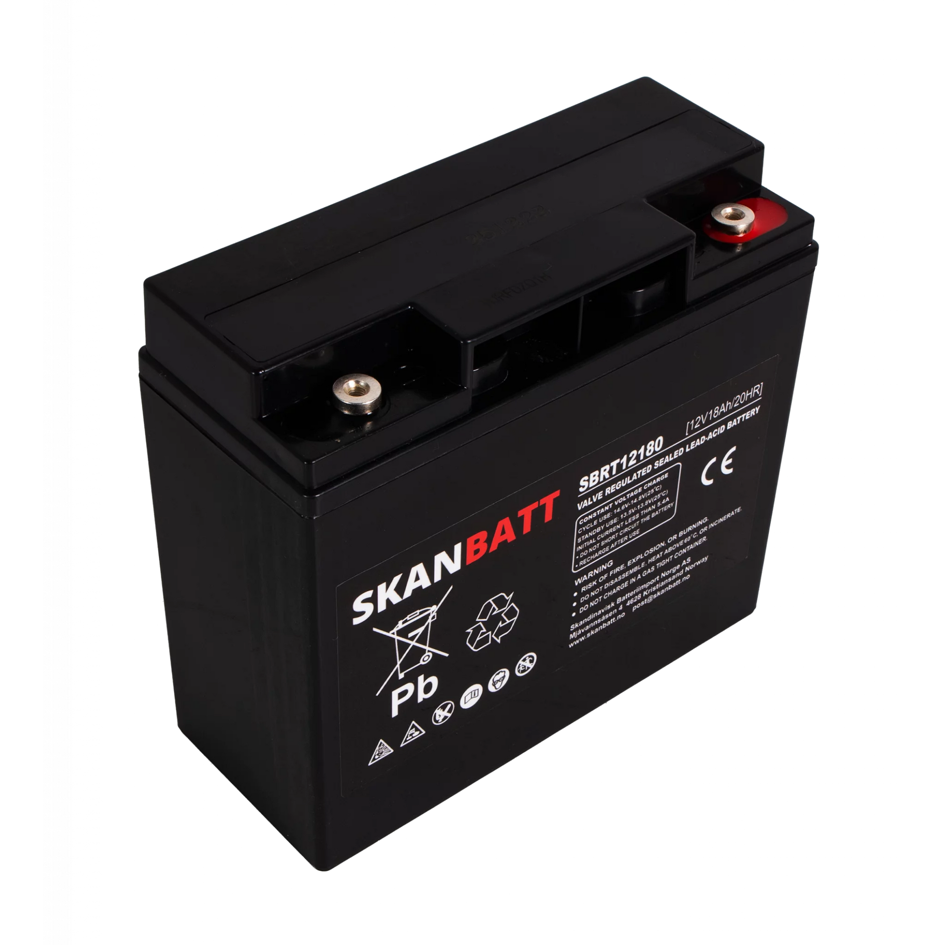 RITAR AGM Batteri 12V 18AH (181x77x167mm) M5