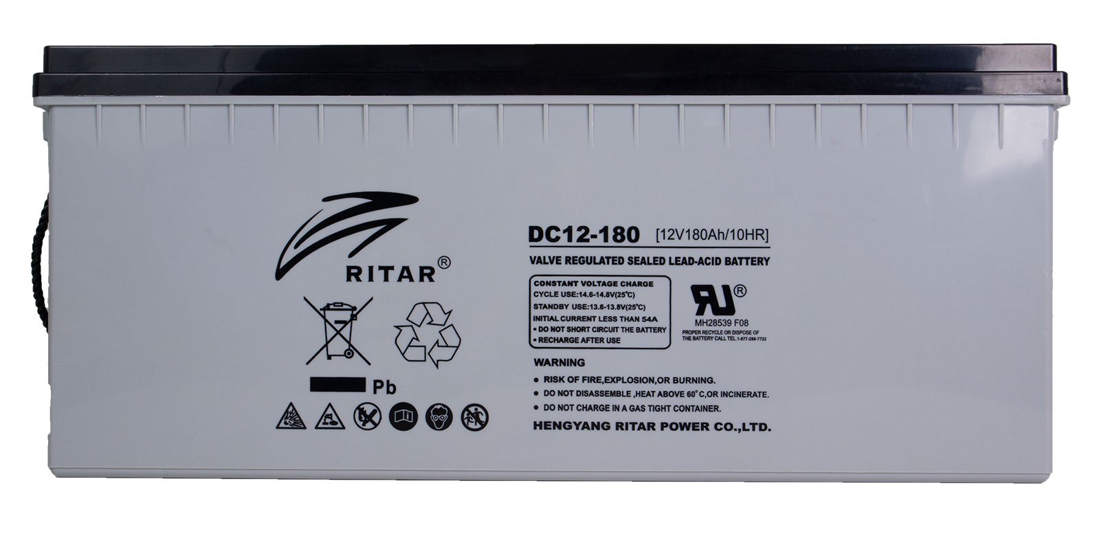 Ritar Agm Deep Cycle Batteri 12V 180Ah C10 +Høyre shown in product view image 3