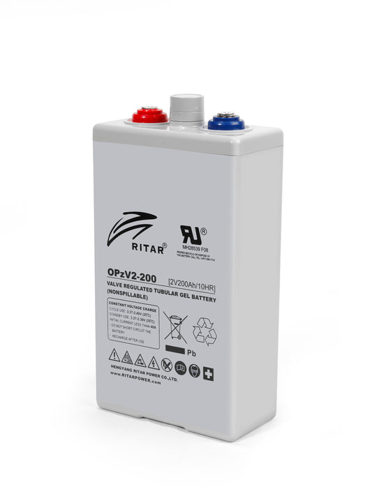 Ritar Opzv Serien Gel Batteri 2V 200Ah shown in product view