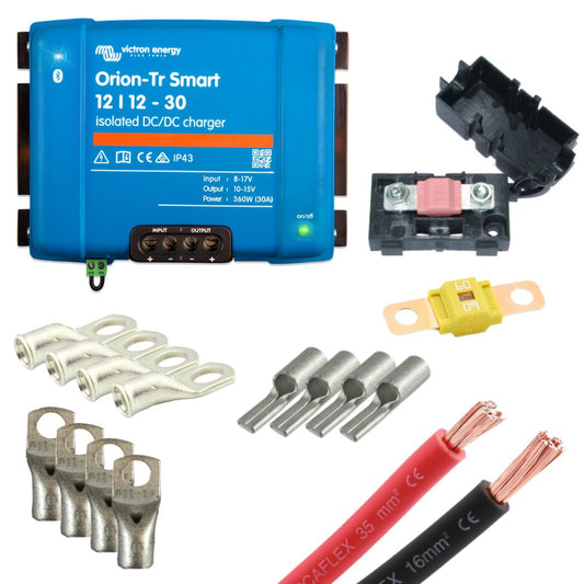 Ladepakke Båt M/ Victron 30A Dc-Dc Lader Med Fortinnet Kabler shown in product view