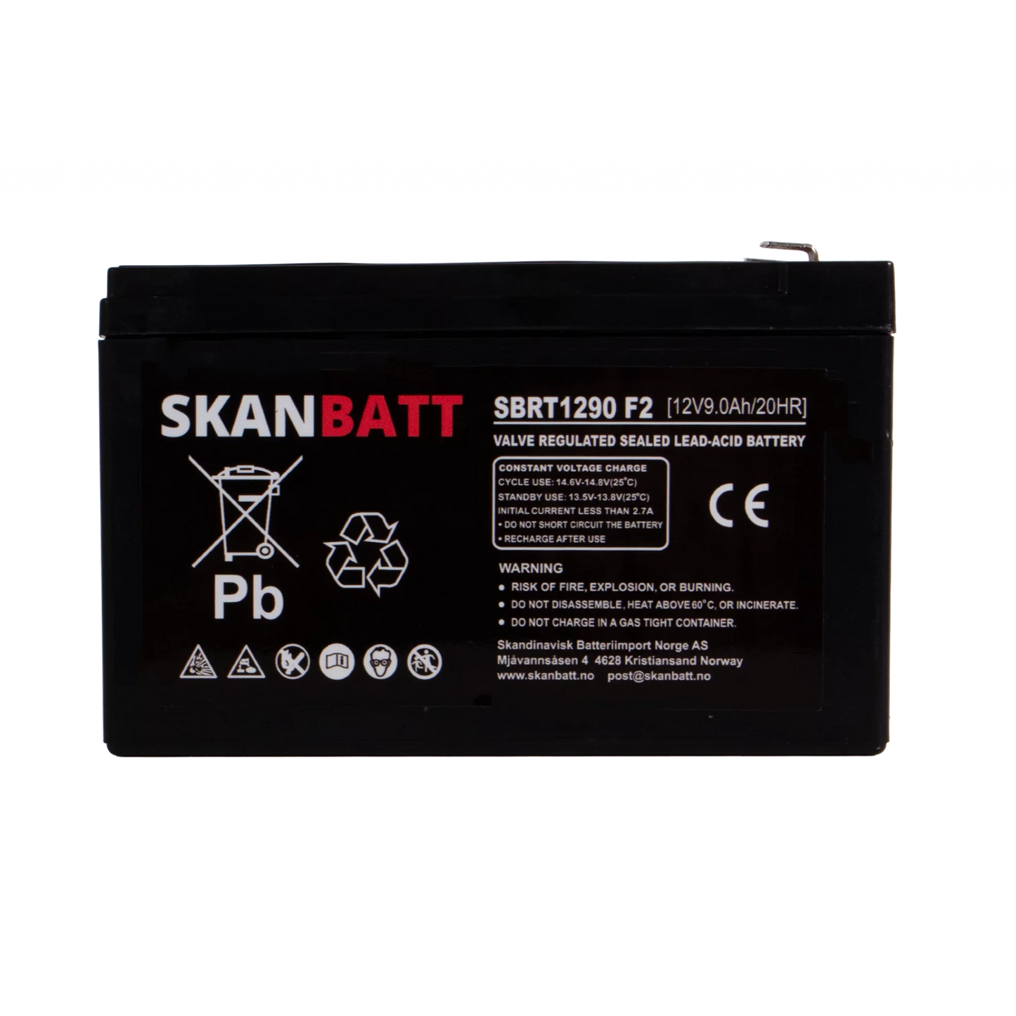 RITAR AGM Batteri 12V 9AH (151x65x94mm) F2