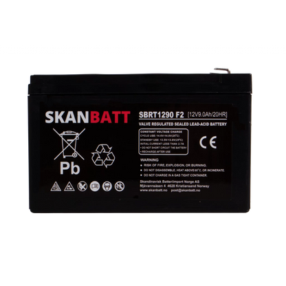 RITAR AGM Batteri 12V 9AH (151x65x94mm) F2