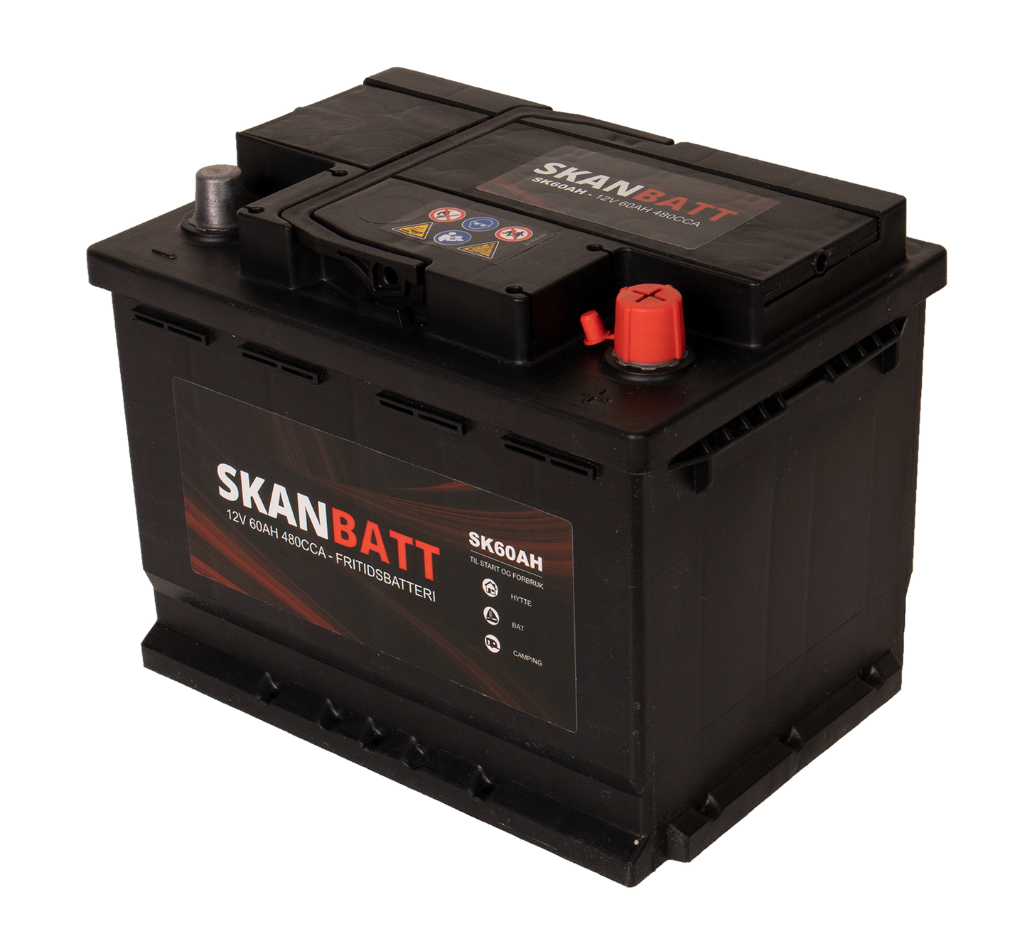 Skanbatt Fritidsbatteri 12V 60Ah 480Cca +Høyre shown in product view image 4
