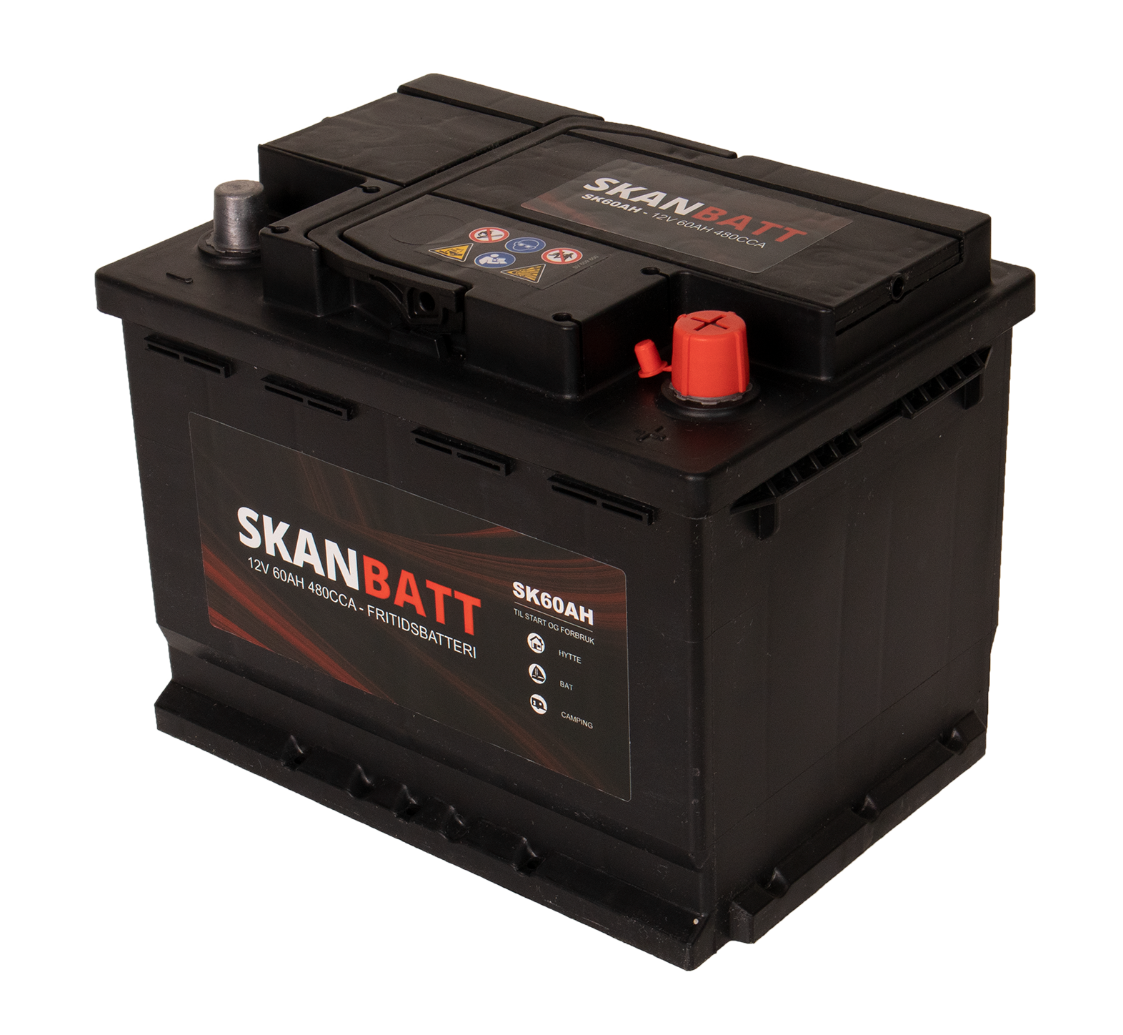 Skanbatt Fritidsbatteri 12V 60Ah 480Cca +Høyre shown in product view image 4