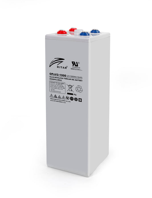 Ritar Opzv Serien Gel Batteri 2V 1000Ah shown in product view