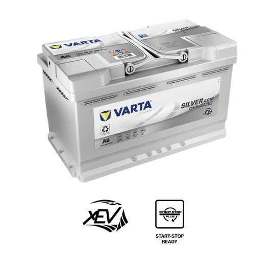 Varta Silver Dynamic Agm Batteri 12V 80Ah 800Cca +Høyre A6 shown in product view