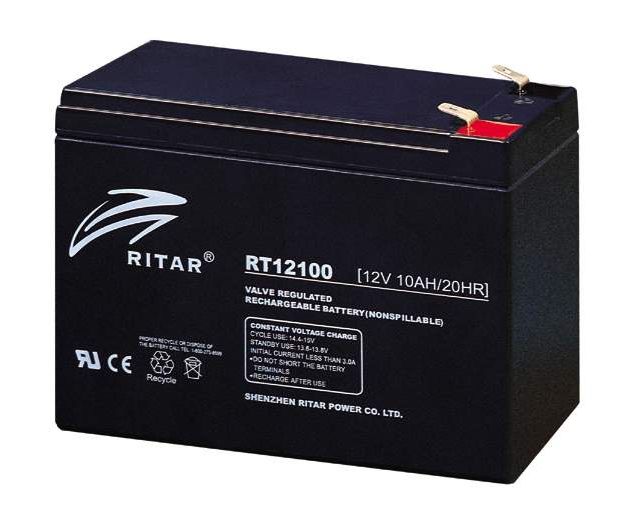 Ritar Agm Batteri 12V 10Ah F2 shown in product view