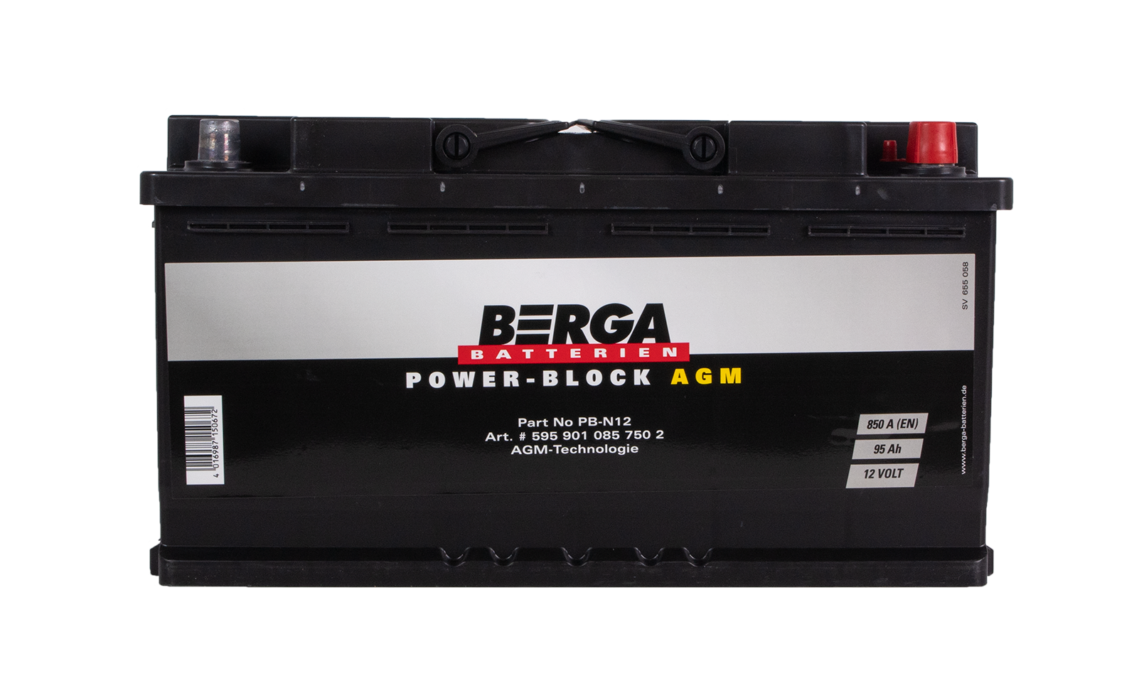 Berga Power Block Agm 12V 95Ah 850Cca shown in product view image 2