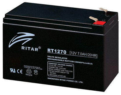 Ritar Agm Batteri 12V 7Ah F1 shown in product view