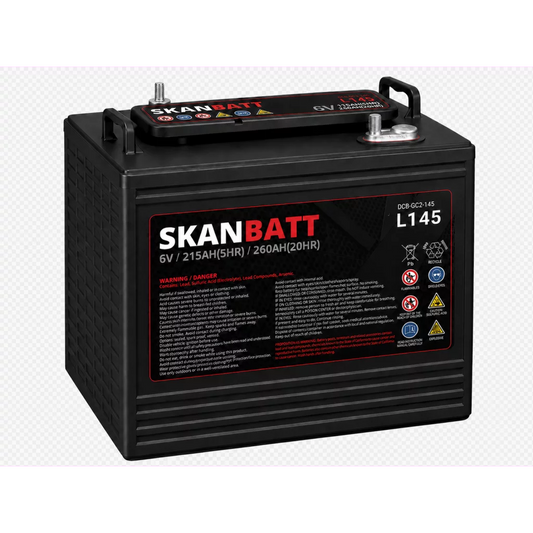 SKANBATT L145 Deep Cycle Batteri 6V 260Ah (264x181x276mm)