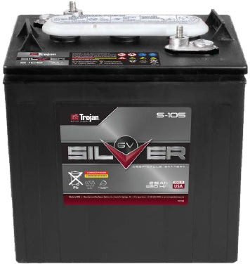 Trojan Deep Cycle Traksjonsbatteri 6V 215Ah Silver +Diagonalt (Skrupol) shown in product view