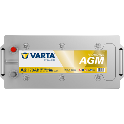 VARTA A2 PROMOTIVE AGM Batteri 12V 170AH 1000CCA (513x223x203/223mm) +vänster