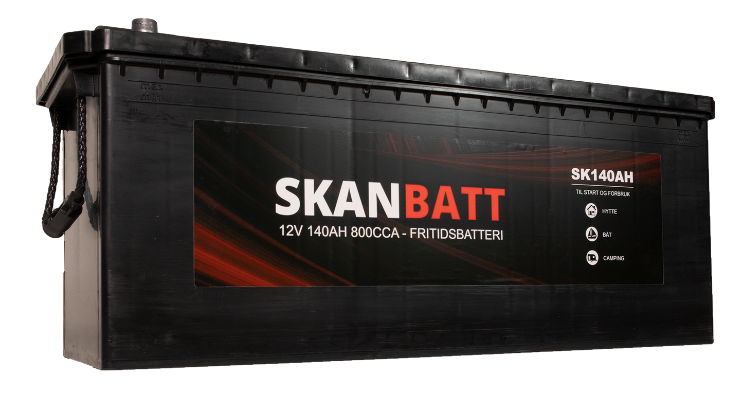 Skanbatt Fritidsbatteri 12V 140Ah 800Cca +Venstre shown in detail view