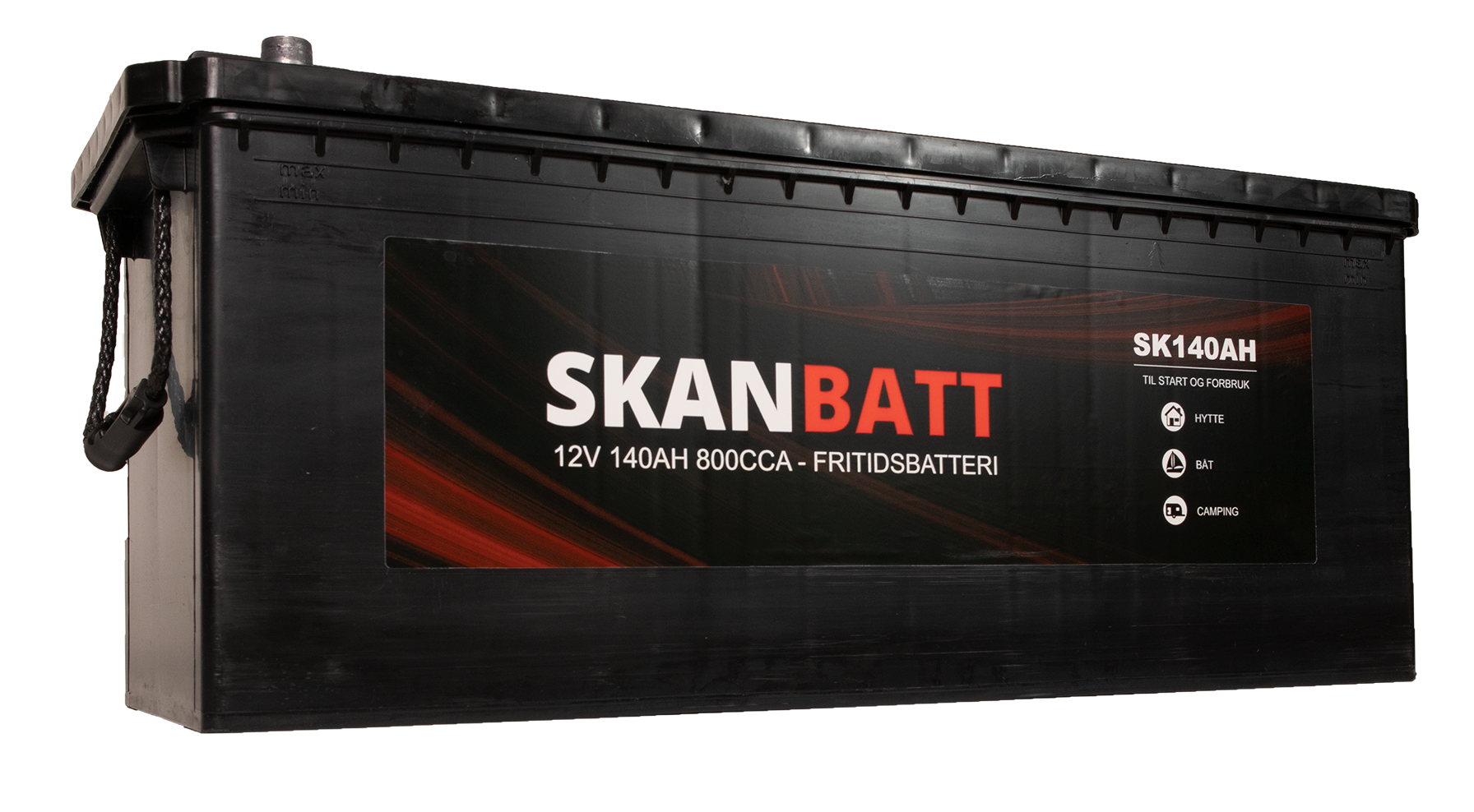 Skanbatt Fritidsbatteri 12V 140Ah 800Cca +Venstre shown in detail view