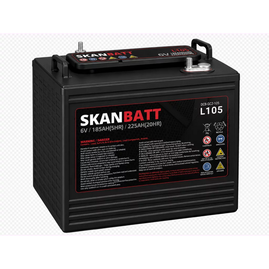 SKANBATT L105 Deep Cycle Batteri 6V 225Ah (264x181x276mm)