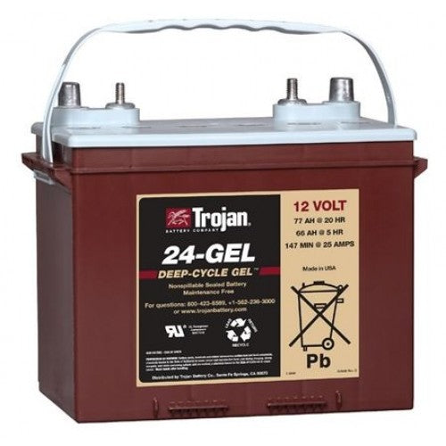 Trojan Gel Deep Cycle Traksjonsbatteri 12V 77Ah +Venstre shown in product view