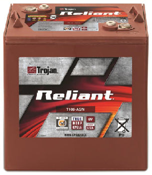 Trojan Agm Deep Cycle Traksjonsbatteri 6V 217Ah +Diagonalt shown in product view