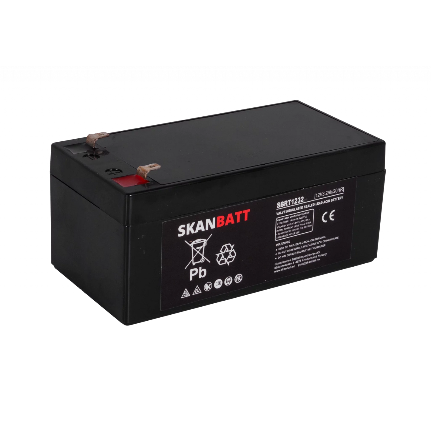 Ritar AGM Batteri 12V 3 / 2Ah (134X67X61Mm) F1