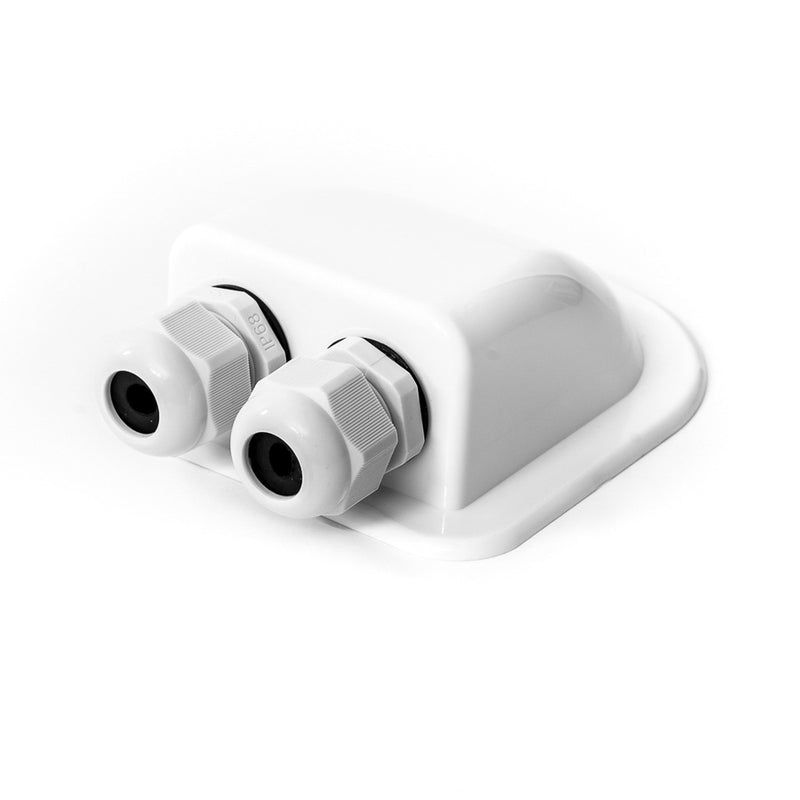 Kabelgjennomføring Hvit (Dobbel) shown in product view