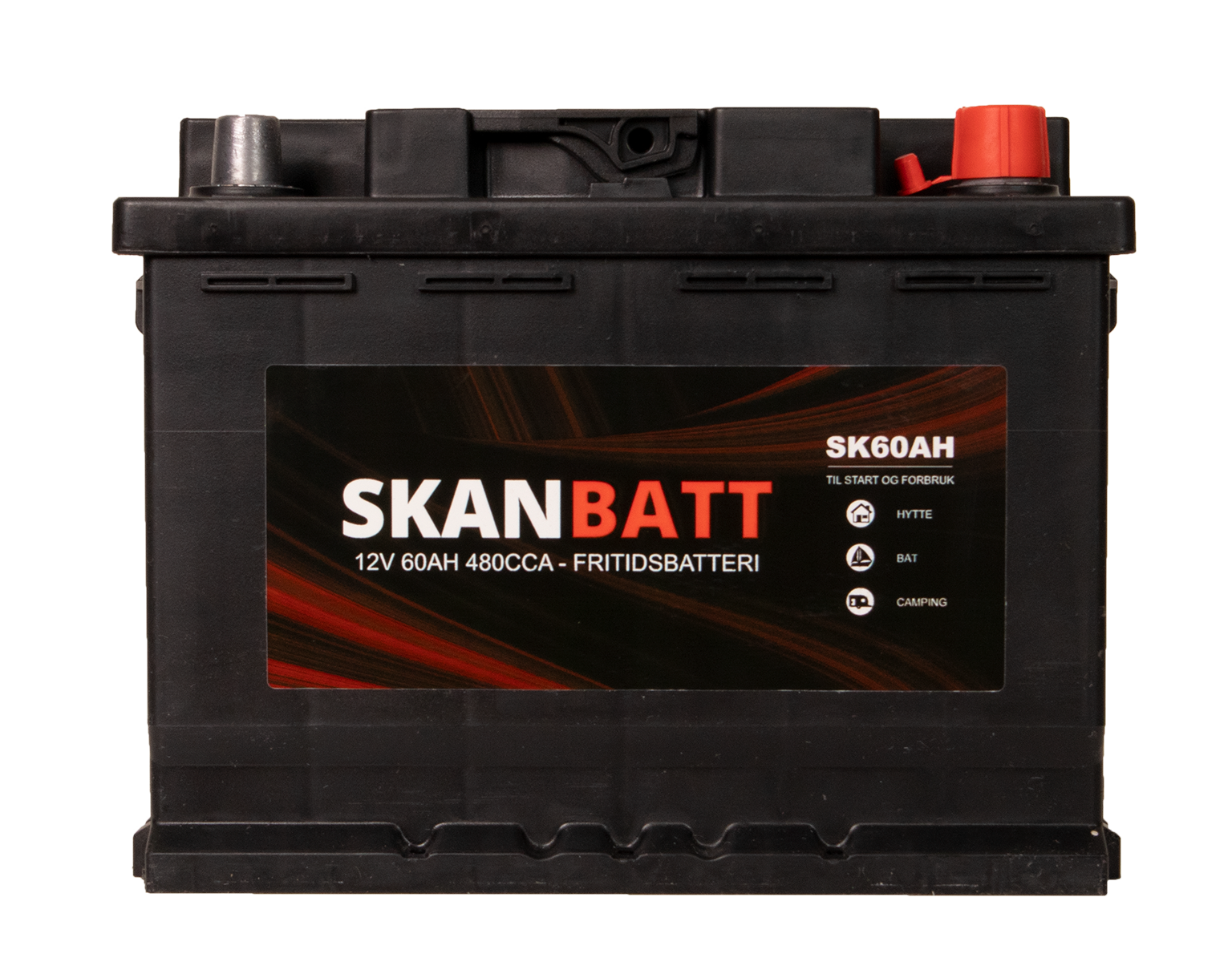 Skanbatt Fritidsbatteri 12V 60Ah 480Cca +Høyre shown in product view image 2