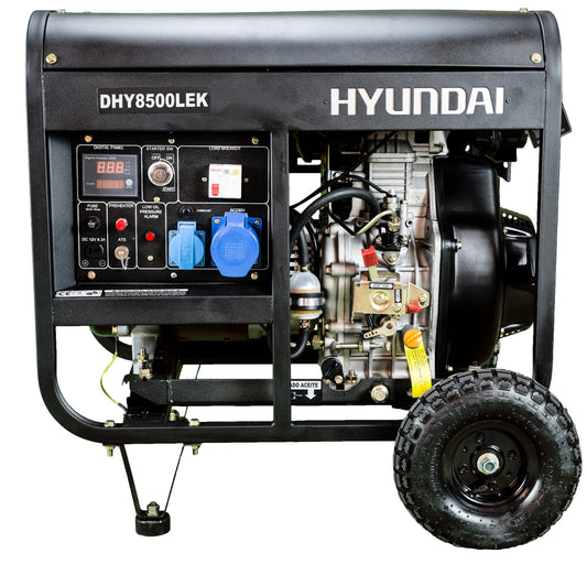 Hyundai Dhy8500Lek Strømaggregat 6500W - Elektrisk Start - Diesel - inkl. klargjøring shown in product view